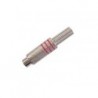 FICHE RCA FEMELLE - NICKEL - ROUGE