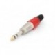 JACK MALE PROFESSIONNEL 6.35mm STEREO ROUGE