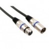 CABLE PROFESSIONNEL XLR. XLR MALE VERS XLR FEMELLE (6m NOIR)