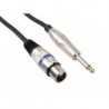CABLE PROFESSIONNEL XLR. XLR FEMELLE VERS JACK MONO 6.35mm (3m)