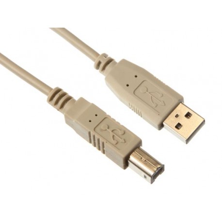 CABLES USB 2.0 - FICHE USB B VERS FICHE USB A/ DE BASE /5.0m