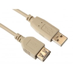 CABLE USB 2.0/FICHE USB A VERS FICHE USB A/DE BASE/2.5m