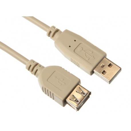 CABLE USB 2.0/FICHE USB A VERS FICHE USB A/DE BASE/2.5m