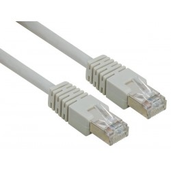 TCR66SS200I - CABLE RESEAU SSTP/PIMF - CAT6 - CONNECTEUR 8P8C MALE VERS CONNECTEUR 8P8C MALE / CCA / VRAC / IVOIRE / 20m