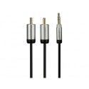 CABLE STEREO MALE 3.5 mm VERS RCA MALE x 2 - 1.5 m