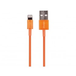 CABLE LIGHTNING (8 BROCHES. MALE) VERS USB A - ORANGE - 1 m