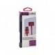 CABLE USB A MALE VERS APPLE® 30 BROCHES MALE - ROUGE - 1 m