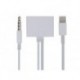 CABLE APPLE® 30 BROCHES FEMELLE VERS LIGHTNING 8 BROCHES STEREO 3.5 MM MALE