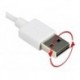 CABLE USB REVERSIBLE 2.0 MALE A LIGHTNING MALE - BLANC - 2 m