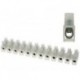 BARRETTE A 12 BORNES - 450V/15A. 1.5mm² - AVEC PROTECTION DE CABLAGE