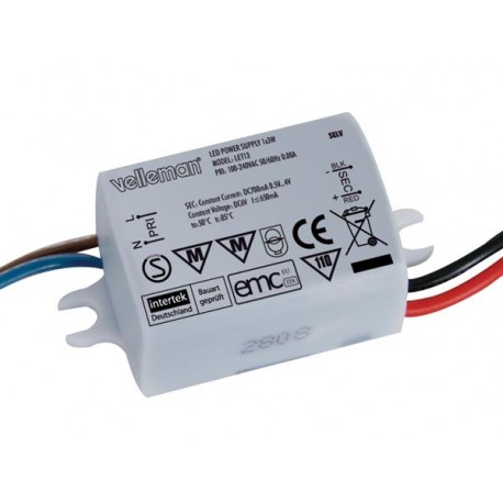ALIMENTATION LED POUR 1 LED DE 3W - SOURCE DE COURANT 700mA