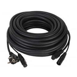 CABLE D'ALIMENTATION. 10m - SCHUKO VERS CEE - XLR FEMELLE VERS MALE