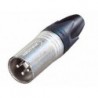 NEUTRIK - CONNECTEUR XLR. 3 POINTS MALE. ARGENTE. NICKEL