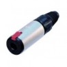 NEUTRIK - CONNECTEUR JACK. 3 POINTS FEMELLE. ARGENTE. NICKELE