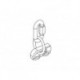 ANCRA DOUBLE STUD TRACK CONNECTOR WITH RING / CARABINER FOR COMPACT-2 / ST-1510