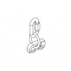 ANCRA DOUBLE STUD TRACK CONNECTOR WITH RING / CARABINER FOR COMPACT-2 / ST-1510