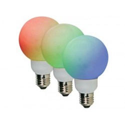 AMPOULE LED RGB - E27- 20 LED - Ø60mm