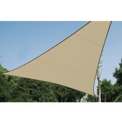 VOILE SOLAIRE PERMEABLE - TRIANGLE - 3.6 x 3.6 x 3.6 m - COULEUR : CHAMPAGNE