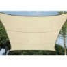 VOILE SOLAIRE PERMEABLE - CARRE - 3.6 x 3.6 m - COULEUR : CHAMPAGNE