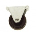 4 ROULETTES FIXES EN NYLON - NOIR - 38 mm. 20 kg/pc