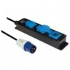 ADAPTATEUR DE PRISE CEE VERS BLOC MULTIPRISE. 3 PRISES SCHUKO