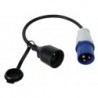 CABLE ADAPTATEUR AVEC FICHE MALE VERS FICHE CEE