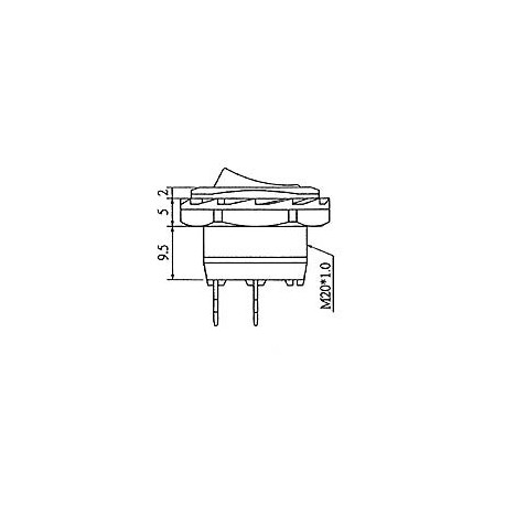 INTERRUPTEUR DE PUISSANCE A BASCULE 6A-250V SPST ON-OFF - AVEC TEMOIN NEON ROUGE