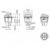 INTERRUPTEUR A BASCULE ILLUMINE - LED ORANGE 12 V - 2P DPST / ON-OFF