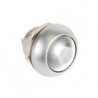 POUSSOIR METALLIQUE ROND AVEC CAPUCHON BLANC - 1P SPST OFF-(ON)