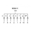 AFFICHEUR 7 SEGMENTS 13mm CATHODE COMMUNE - SUPER ROUGE