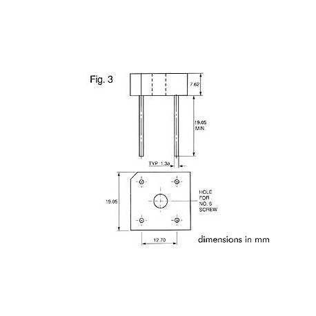 PONT DE REDRESSEMENT 400V-5A (BR104)