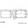 COFFRET POUR CLAVIER - GRIS 189 x 134 x 32/55mm