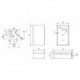 SIMPLE COFFRET RFI AVEC SEPARATION 83 x 50 x 26mm ACIER