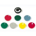 LID FOR 15mm BUTTON (RED - WHITE ARROW)