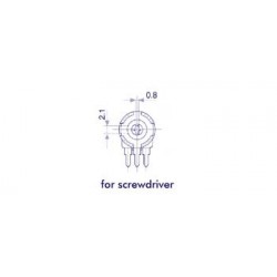 PIHER TRIMMER 4M7 (SMALL - VERT - FOR SCREWDRIVER)