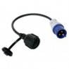 CABLE ADAPTATEUR AVEC PRISE SCHUKO VERS FICHE CEE TERRE ALLEMANDE
