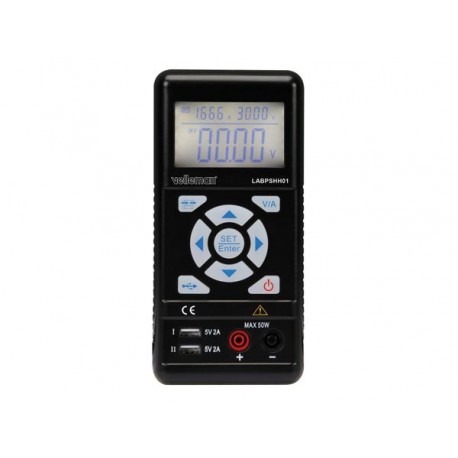 ALIMENTATION DE LABORATOIRE PORTABLE A DECOUPAGE 0-30 VCC / 0-3.75 A MAX / AVEC AFFICHEUR LCD