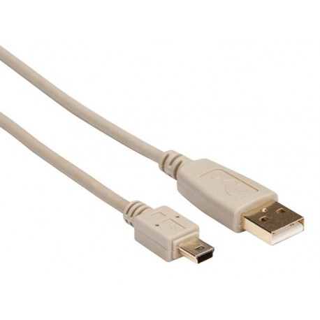 FICHE USB 2.0 A VERS FICHE MINI USB / CUIVRE / DE BASE / 1.80 m / DORE / M-M
