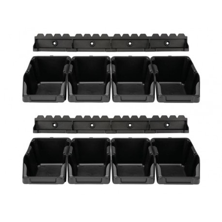 JEU DE BACS A BEC - 8 pcs - 103 x 165 x 75 mm - NOIR