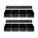 JEU DE BACS A BEC - 8 pcs - 103 x 165 x 75 mm - NOIR