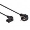 CABLE D'ALIMENTATION NOIR CEE 7/7 90o C13 90o L 2.5 m H05VV-F 3G1.0 mm²