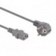 CABLE D'ALIMENTATION GRIS CEE 7/7 90o C13 L 3.0 m. 3G1.0 mm²