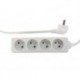 MULTIPRISE A 4 PRISES - CABLE DE 5 m - BLANC