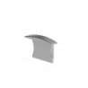 CAPUCHON EN ALUMINIUM POUR PROFILE POUR RUBAN LED RECESSED SLIMLINE 15 mm - SANS TROU DE CABLE - ARGENT