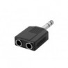 MALE 6.35 mm JACK STEREO a 2 x FEMELLE 6.35 mm JACK