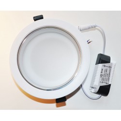 Plafonnier Rond 160mm 5" Encastrable Blanc Eclairage LED PRO Aluminium 2700-3200K (blanc chaud) 14W 1250LM