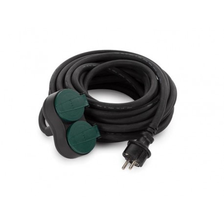  rallonge electrique avec 2 prises - usage exterieur - terre francaise - 10 m 