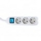  bloc multiprise avec boîte de rangement - 3 prises - schuko 