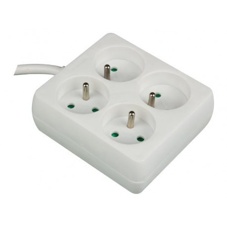  bloc multiprise, 4 prises - carre 