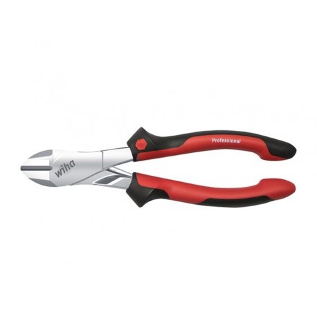 wiha pince coupante diagonale grande capacite professional avec dynamicjoint® avec ressort d'ouverture (41273) 180 mm 
